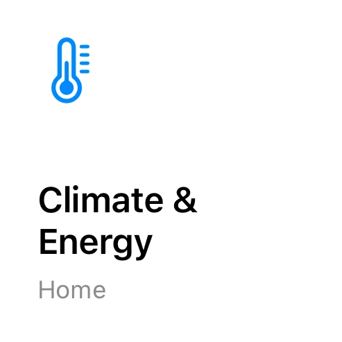 Kleines Widget für das Dashboard „Climate & Energy“