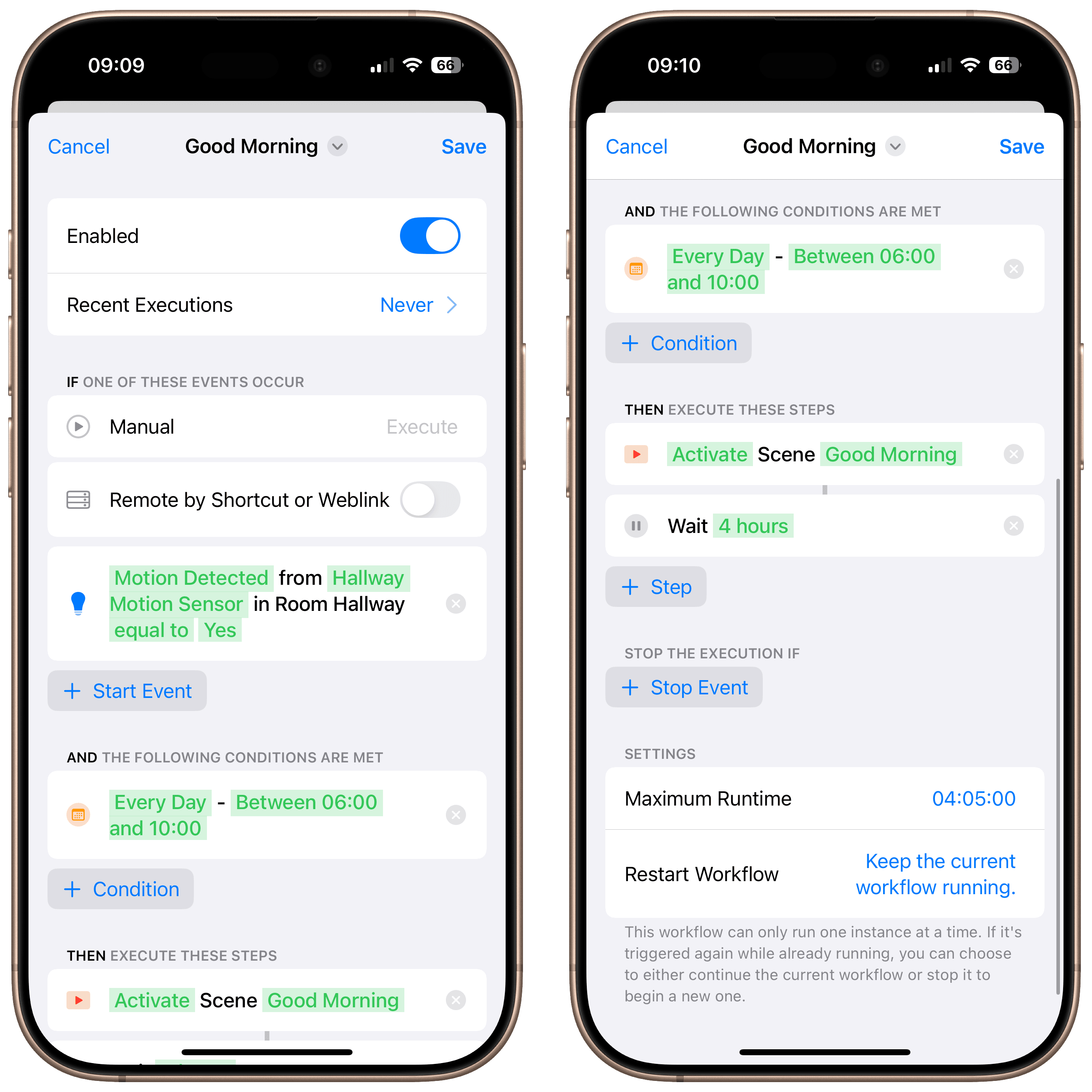 Finale Übersicht für einmal-pro-Tag-Workflow