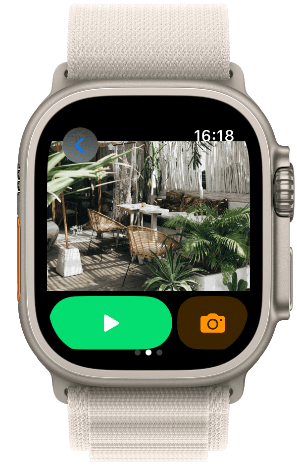 Apple Watch mit Controller-Kamerasteuerung