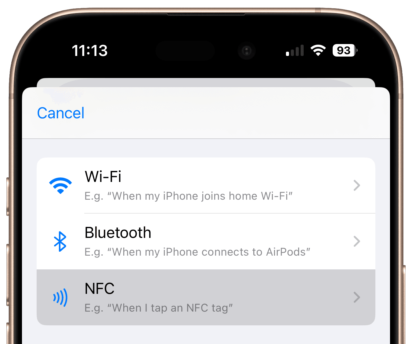 NFC-Automation nach dem Scannen des Tags